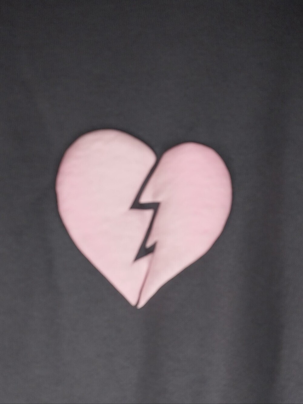 Wildfox “ I Wish It Was Saturday” Gray Broken Heart Y2K Alt Sweatshirt - Picture 2 of 7